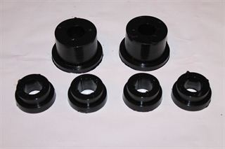 Details van Poly montage rubber set zwart (achter)