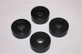 Details van Poly rubbers trekstang set zwart